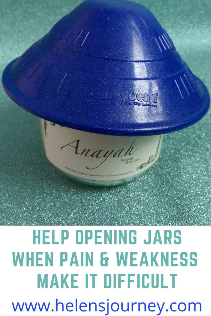 help opening jars when pain and weakness make it difficult - tip from chronic illness blog Helen's Journey