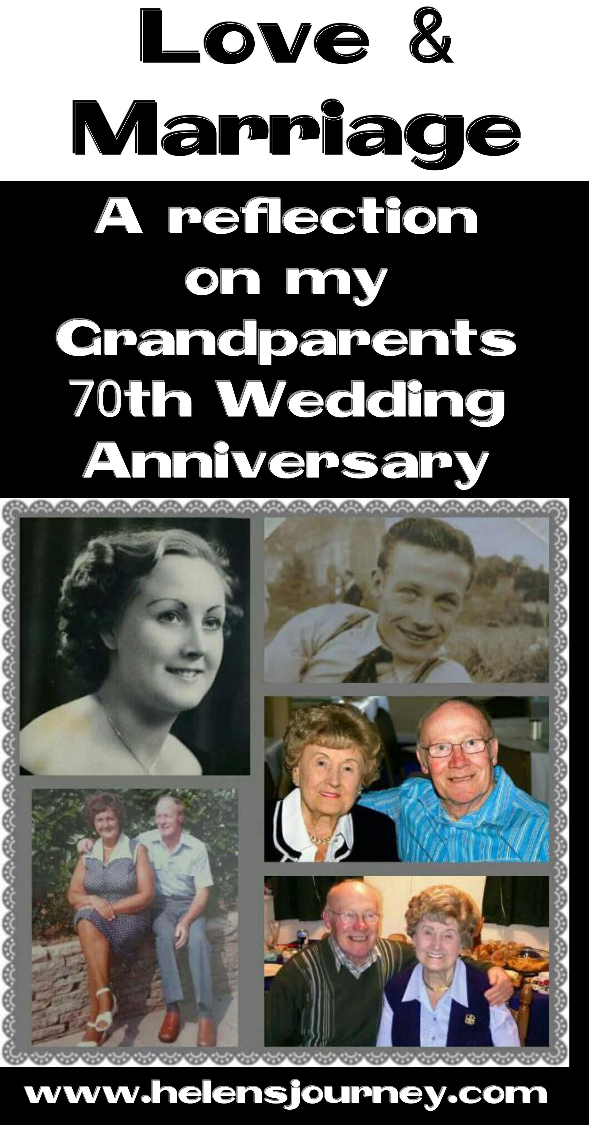 Love and Marriage – a reflection on my Grandparents 70th wedding ...